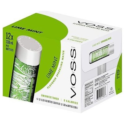 VOSS Lime Mint Perlivá Sklo 12 x 375 ml