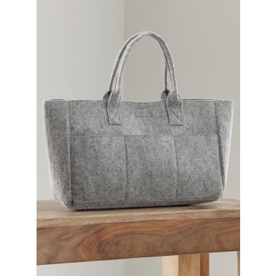 Plstěný Shopper s kapsami Šedý melír – Zbozi.Blesk.cz