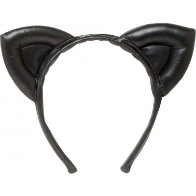 Černé kočičí uši na čelence – Zboží Mobilmania