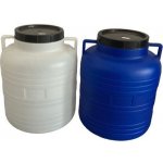 STERK Barel 30L plastový kulatý široké hrdlo bílá/modrá – Zboží Dáma