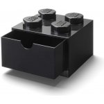 LEGO® stolový box 4 se zásuvkou 15,8 x 15,8 x 11,3 cm černá – Zboží Mobilmania