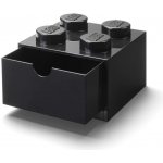 LEGO® stolový box 4 se zásuvkou 15,8 x 15,8 x 11,3 cm černá – Sleviste.cz