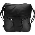 Velký černý kabelko-batoh z eko kůže černá – Zboží Mobilmania