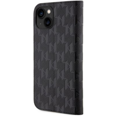 Pouzdro Karl Lagerfeld PU Saffiano Monogram Book iPhone 13 černé