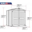 Zahradní domek Duramax YardMate Plus 2,8 m² - šedý/antracit + podlahová konstrukce 5x5 35525