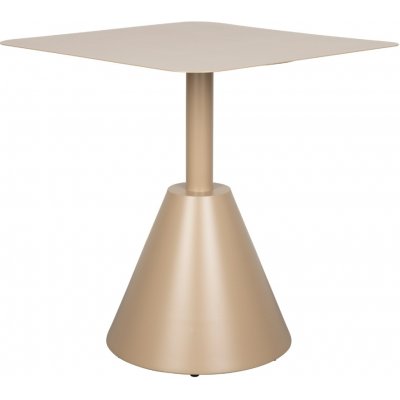 White Label zahradní bistro stůl FABBY 70 x 70 cm Béžový kovový – Hledejceny.cz