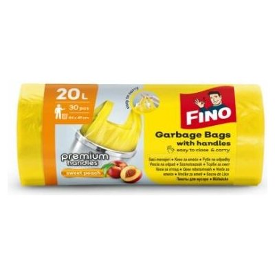 FINO Pytle na odpadky s ouškem parfémované Premium handles 20 l 30 ks 12µm 30ks žluté – Sleviste.cz