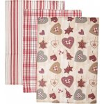 Orion Kuchyňská utěrka Heart 50 x 70 cm sada 3 ks – Zboží Dáma