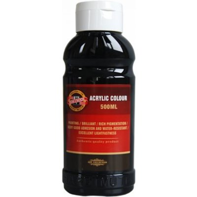 Koh-i-noor akrylová barva Acrylic 500 ml černá – Zboží Mobilmania