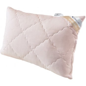 Inter-Widex luxusní prošívaný polštář s ovčí vlnou Merino růžová 50x60