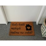 Home Elements Tady bydlí nejlepší rodina na světě béžová 40 x 60 cm – Zboží Dáma