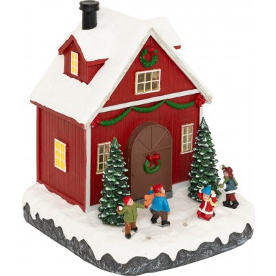 Fééric Lights and Christmas Vánoční domek, 16 LED, 18,5 cm bordó – Hledejceny.cz