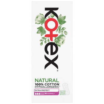 Kotex Natural normal+ slipové vložky 18 ks