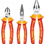 TOTAL Elektrikářské kleště, sada 3ks, industrial, 1000V, CrV EXTTHT2K0302 – Zboží Dáma