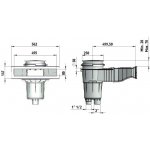 Astralpool Superskimmer široký 17,5 l do fólie, 495 x 80 mm, antracit – HobbyKompas.cz