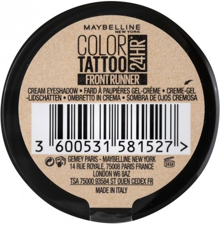 Amazoncom  Maybelline New York Color Tattoo 24 Hour Longwear Cream  Eyeshadow Makeup Front Runner 1 Count  Beauty  Personal Care