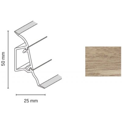 Döllken lišta soklová Dub masala SLK 50 W463 2,5 m – Zboží Mobilmania