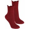Netlačící dámské žebrované ponožky W.996 červená