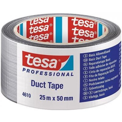 tesa BASIC Duct Tape lepící textilní páska 50 mm x 25 m stříbrná – Zboží Mobilmania