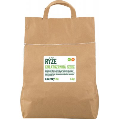 Country Life Rýže kulatozrnná natural 5kg – Zboží Mobilmania