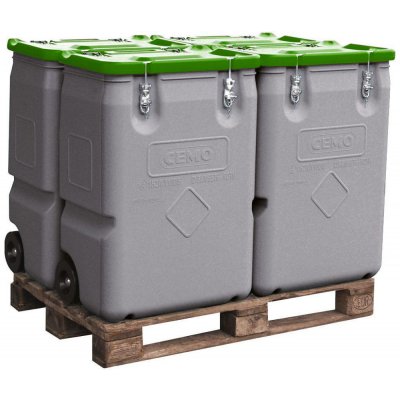 CEMO MOBIL-BOX pro skladování a přepravu nebezpečných materiálů 250 l, zelený(11459)