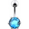 Piercing Šperky4U stříbrný piercing do pupíku se zirkonem BP01025-Q