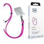 3mk EasyClip univerzální šňůrka pro telefony se zadním krytem růžová – Zboží Mobilmania