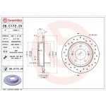Brzdový kotouč BREMBO 08.C172.2X