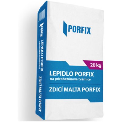 PORFIX Lepidlo na pórobetonové tvárnice - zdící malta PORFIX 20 kg – Zboží Mobilmania