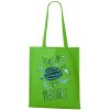 Nákupní taška a košík Plátěná taška Stop plastům! Jablková zelená