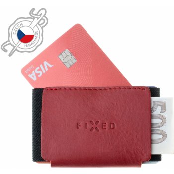 Fixed Kožená Tiny Wallet for AirTag z pravé hovězí kůže červená FIXWAT-STN2-RD