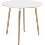 Textilomanie KAMI Bílý kulatý jídelní stůl 80 x 80 cm – Zboží Dáma Textilomanie KAMI Bílý kulatý jídelní stůl 80 x 80 cm – Zboží Dáma