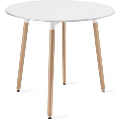 Textilomanie KAMI Bílý kulatý jídelní stůl 80 x 80 cm – Zboží Dáma Textilomanie KAMI Bílý kulatý jídelní stůl 80 x 80 cm – Zboží Dáma