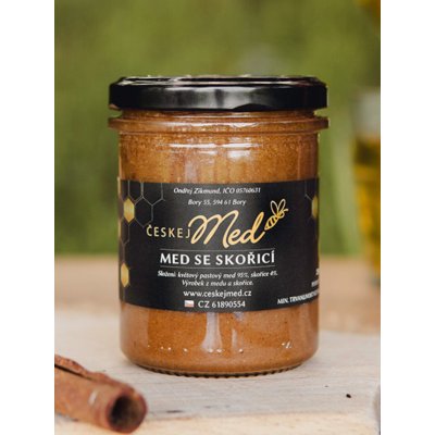 ČeskejMed MED SE SKOŘICÍ 250 g – Zboží Dáma