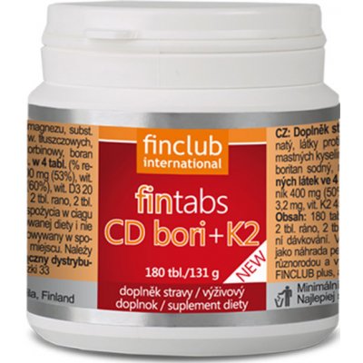 Finclub Fintabs CD bori+K2 NEW 180 tablet