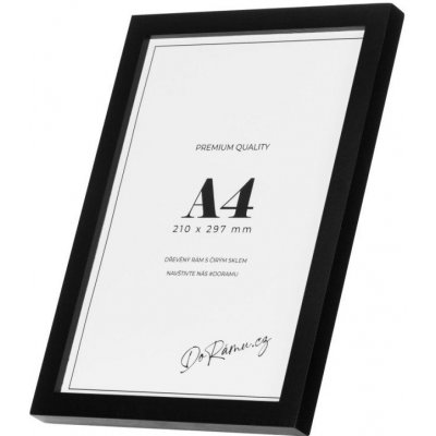 Černý dřevěný rám, 21x30cm, A4 – Sleviste.cz