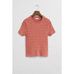Gant Stretch Cotton Cable Ss C-neck Faded Brick – Zboží Dáma