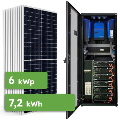 Ecoprodukt Hybrid Victron 6kWp 7,2kWh Rack 3-fáz