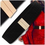 Dámský široký pásek k šatům černý gumový EDI022 NR: 4 – Hledejceny.cz