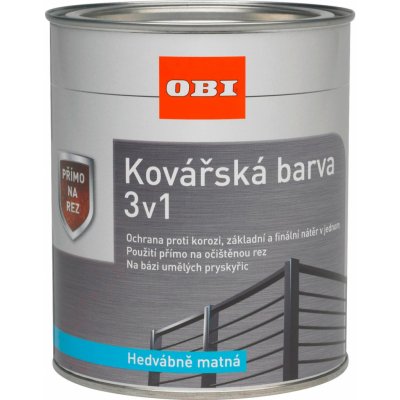 OBI Kovářská barva matná světle šedá 750 ml