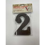 Číslo 2 střední hnědé – výška 100 mm – Zboží Mobilmania