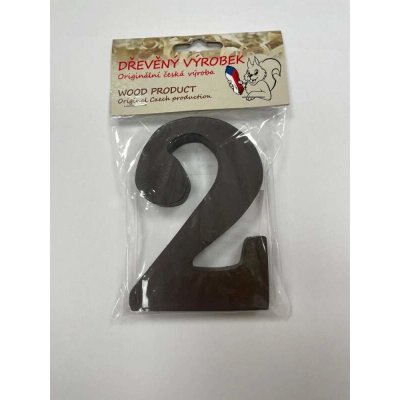 Číslo 2 střední hnědé – výška 100 mm – Zboží Mobilmania
