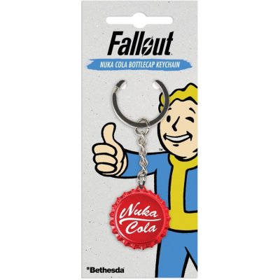 Přívěsek na klíče Fallout Metal Keychain Nuka Cola Bottlecap – Zboží Mobilmania