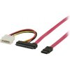 PC kabel Valueline S-ATA II 3GB/S datový kabel s napájením MOLEX 1,00 m (VLCP73120R10)
