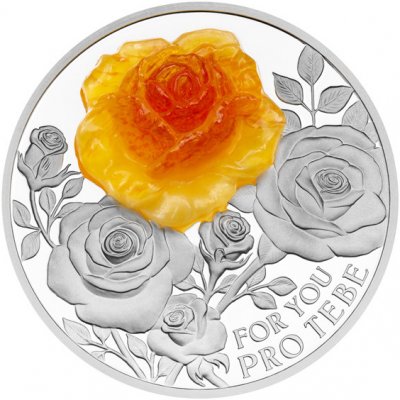 Česká mincovna Stříbrná mince Crystal Coin - Květina 2024 proof 1 oz