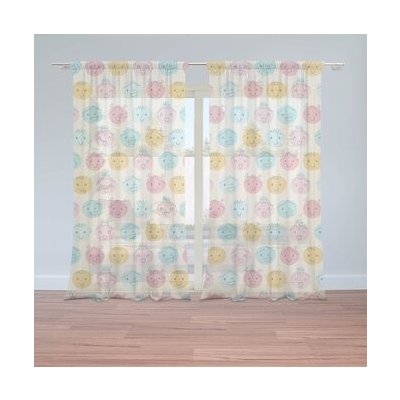 Sablio Záclony Smajlíci: 2ks 150x250cm – Hledejceny.cz