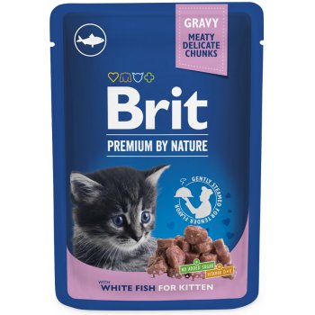 Brit Premium Cat Pouches white fish for Kitten 100 g