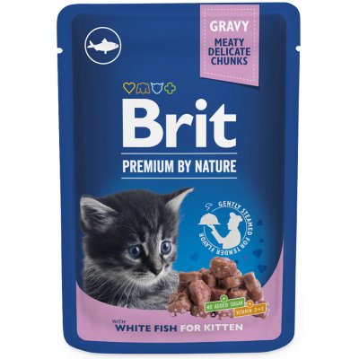 Brit Premium Cat Pouches white fish for Kitten 100 g – Zbozi.Blesk.cz