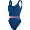 Speedo dámské jednodílné plavky BELTED DEEP U-BK 1PC AF 8-00307415498 modrý