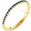 Prsteny Savicki zásnubní prsten dvoubarevné zlato černé diamanty SAV19016PICZD